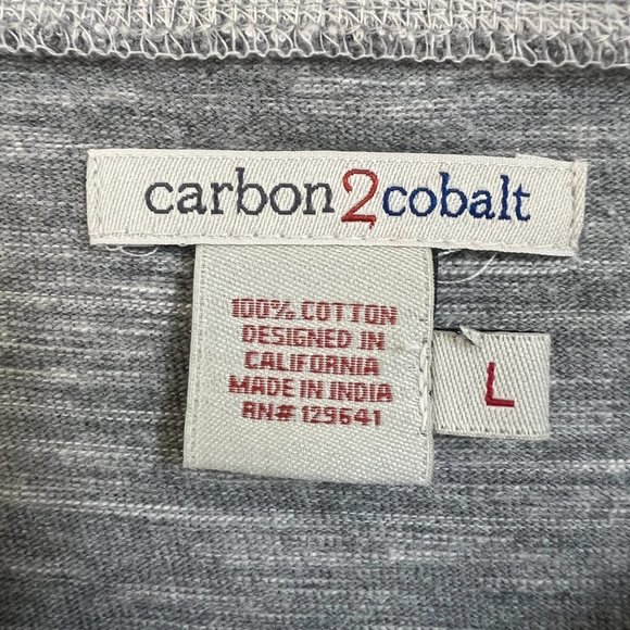 Carbon2Cobalt IPA Henley Long Sleeve Shirt, Oatmeal, Size L - Picture 3 of 10